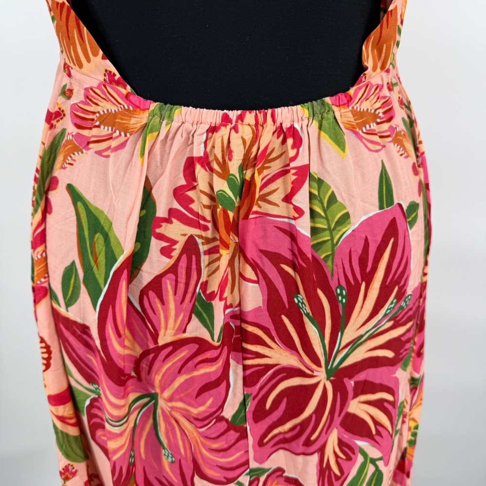 FARM Rio Tropical Floral Maxi Dress Womens Small Multicolor V-Neck Boho Resort - Picture 14 of 16